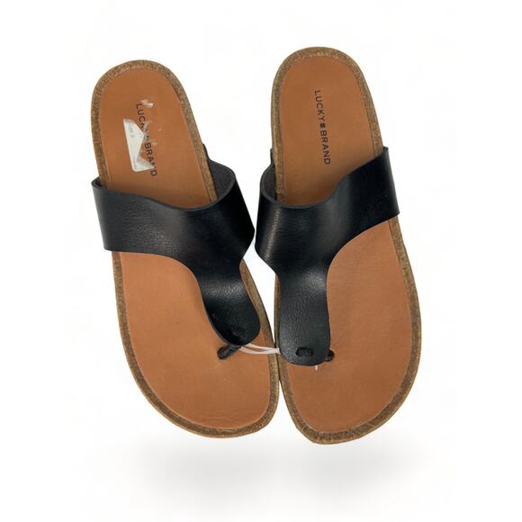 Lucky Brand | Size 9 | Lizabi Sandal Slip-On Cork Sole Platform Flip Flop Slide - Picture 3 of 5